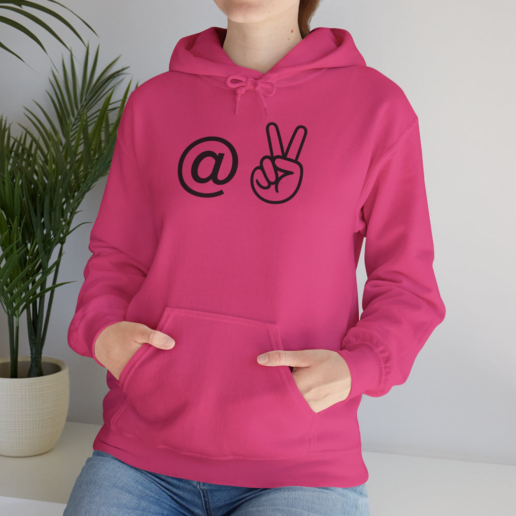 At Peace Minimal Hand Graphic Hoodie — Peaceful Vibes Unisex Hoodie