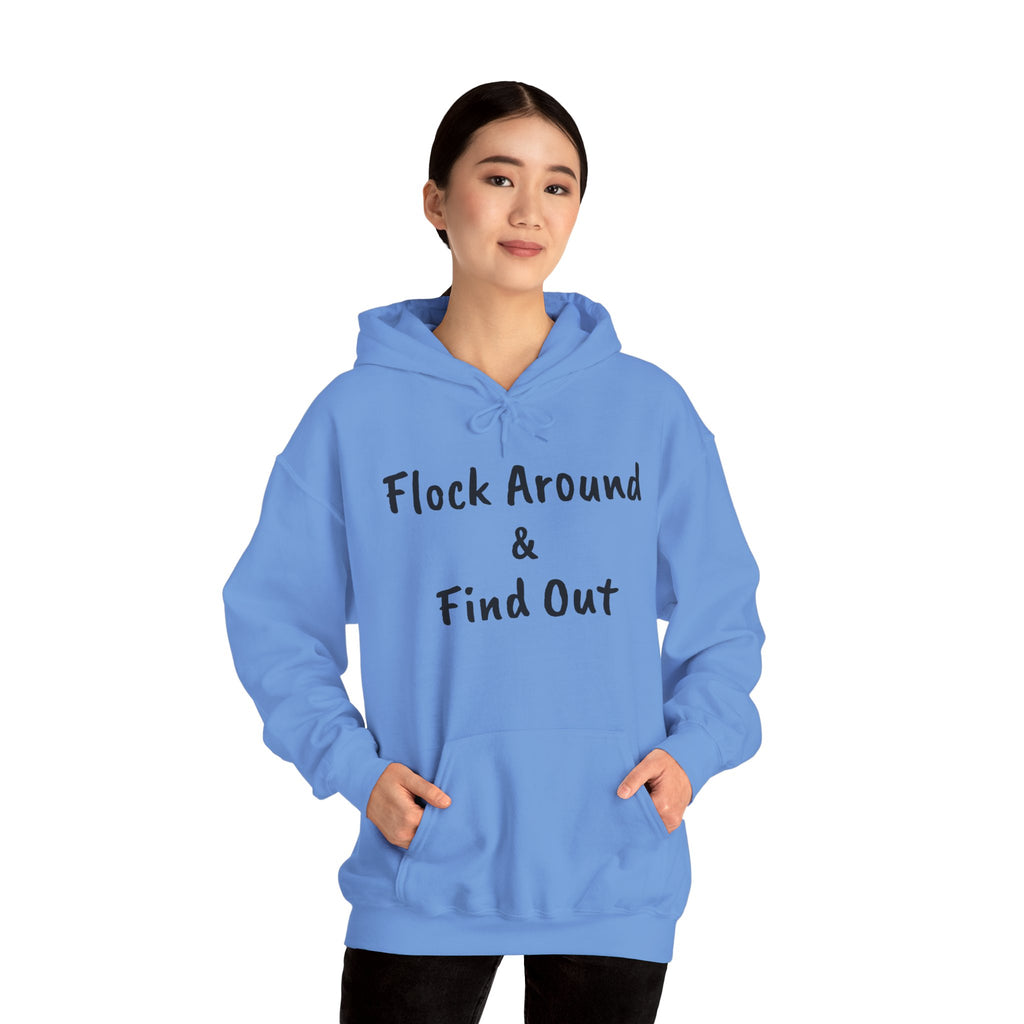 Flock Around & Find Out Hoodie | Funny Typography Pullover