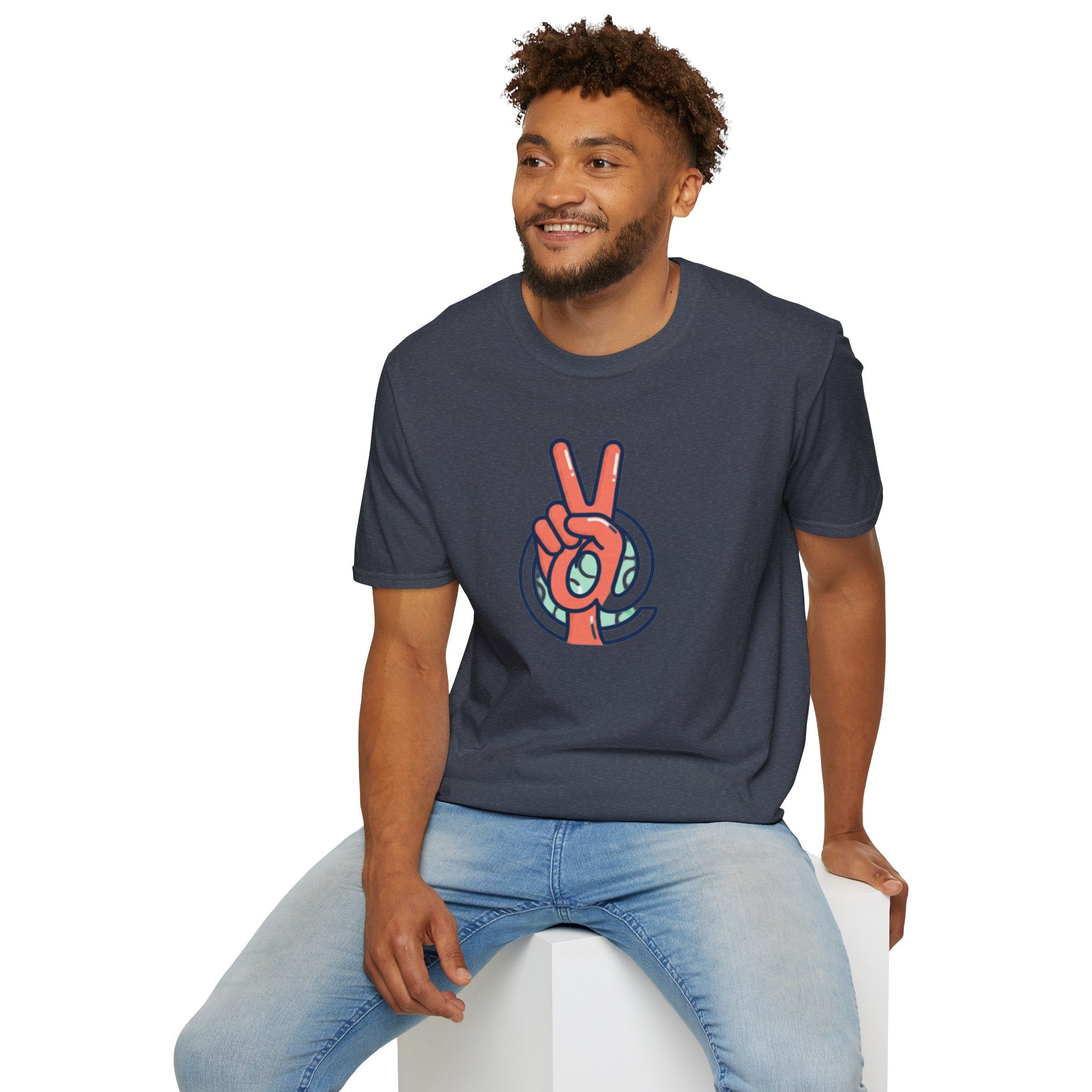 Peace Sign Hand T-Shirt | Retro Vibes, Minimal Graphic