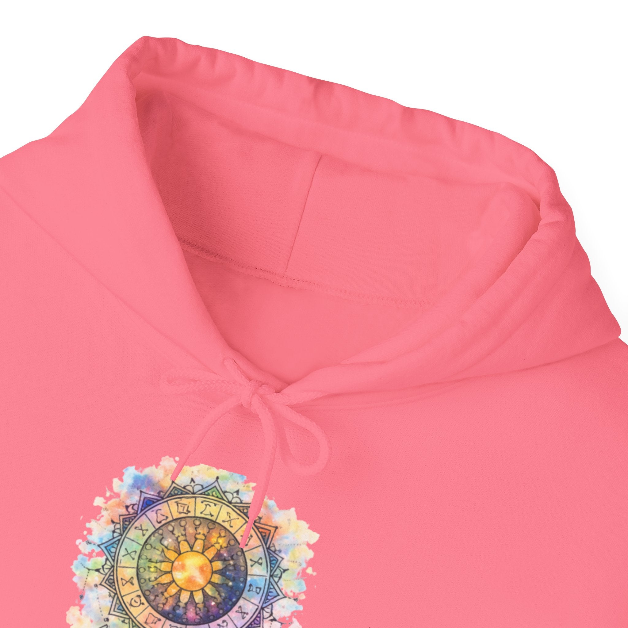 Astrology Compass Hoodie — Boho Tie-Dye Mandala Graphic