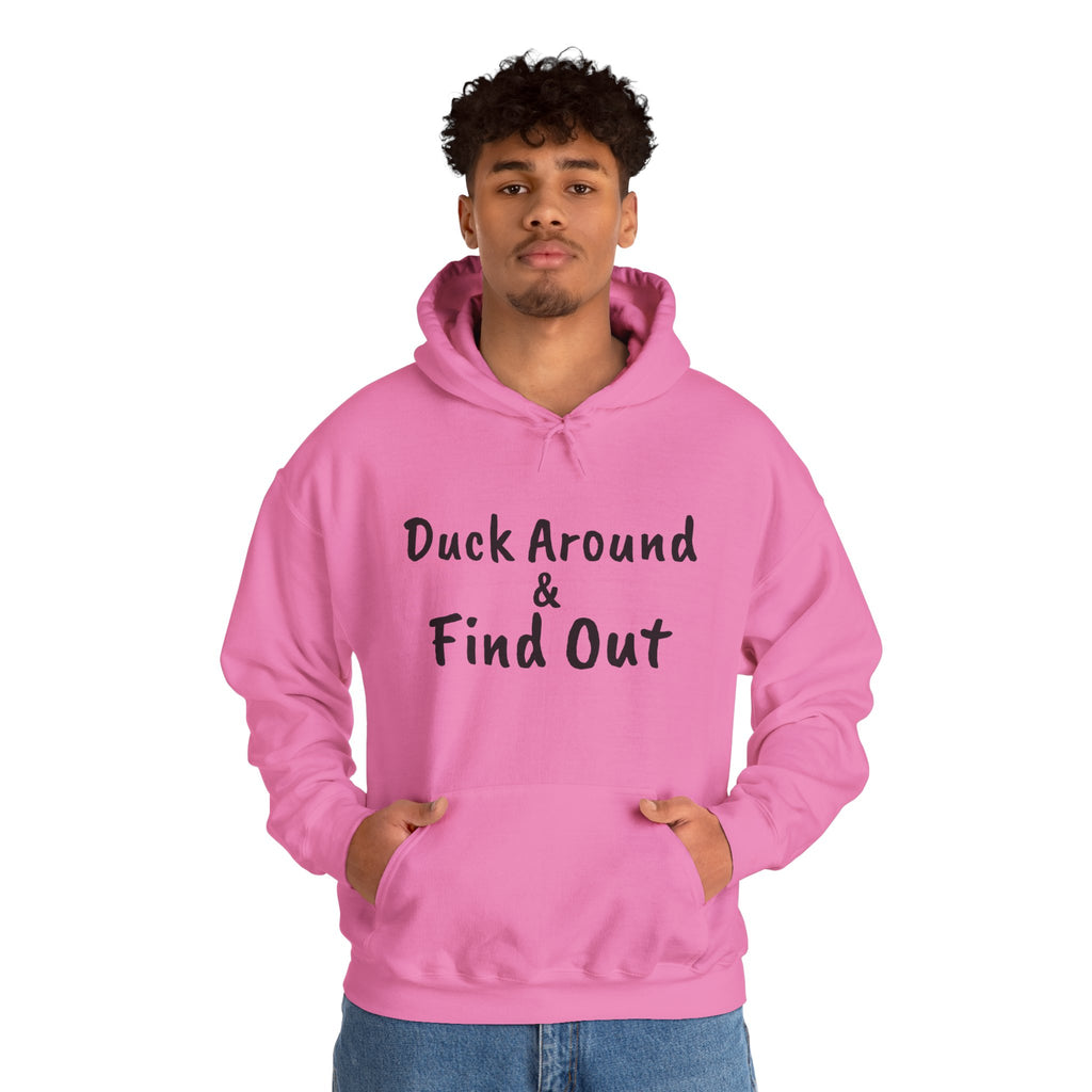 Duck Around Find Out Hoodie | Funny Phrase Pullover Sweatshirt