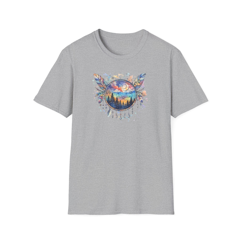 Watercolor Dreamcatcher Sunset T-Shirt — Boho Spiritual Tee