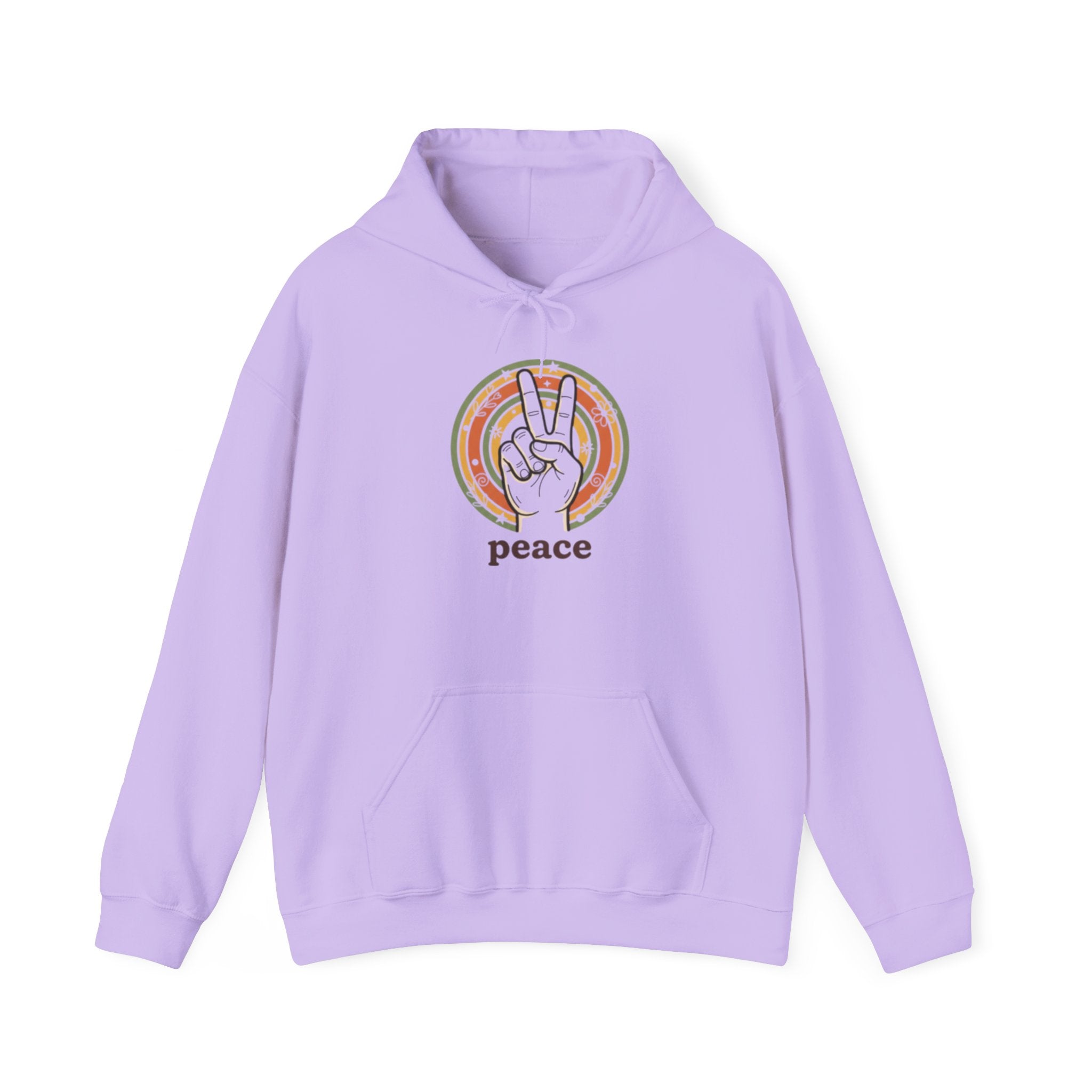 Peace Sign Hoodie — Retro Vibe Peace Hand Graphic Sweatshirt