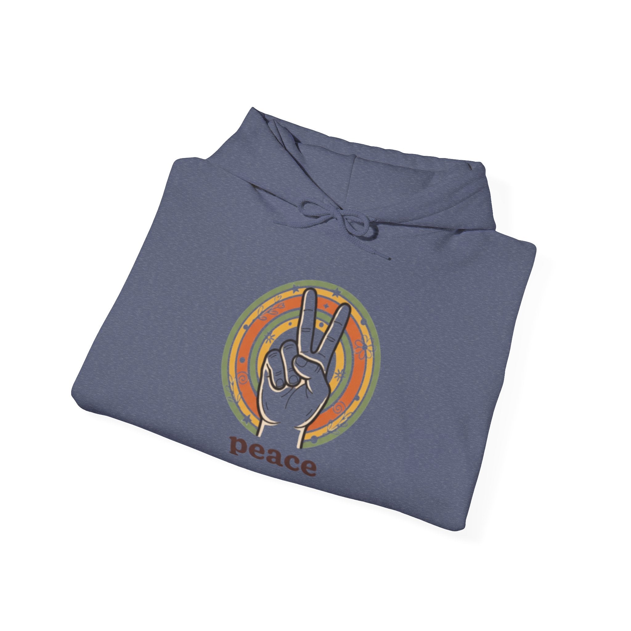 Peace Sign Hoodie — Retro Vibe Peace Hand Graphic Sweatshirt