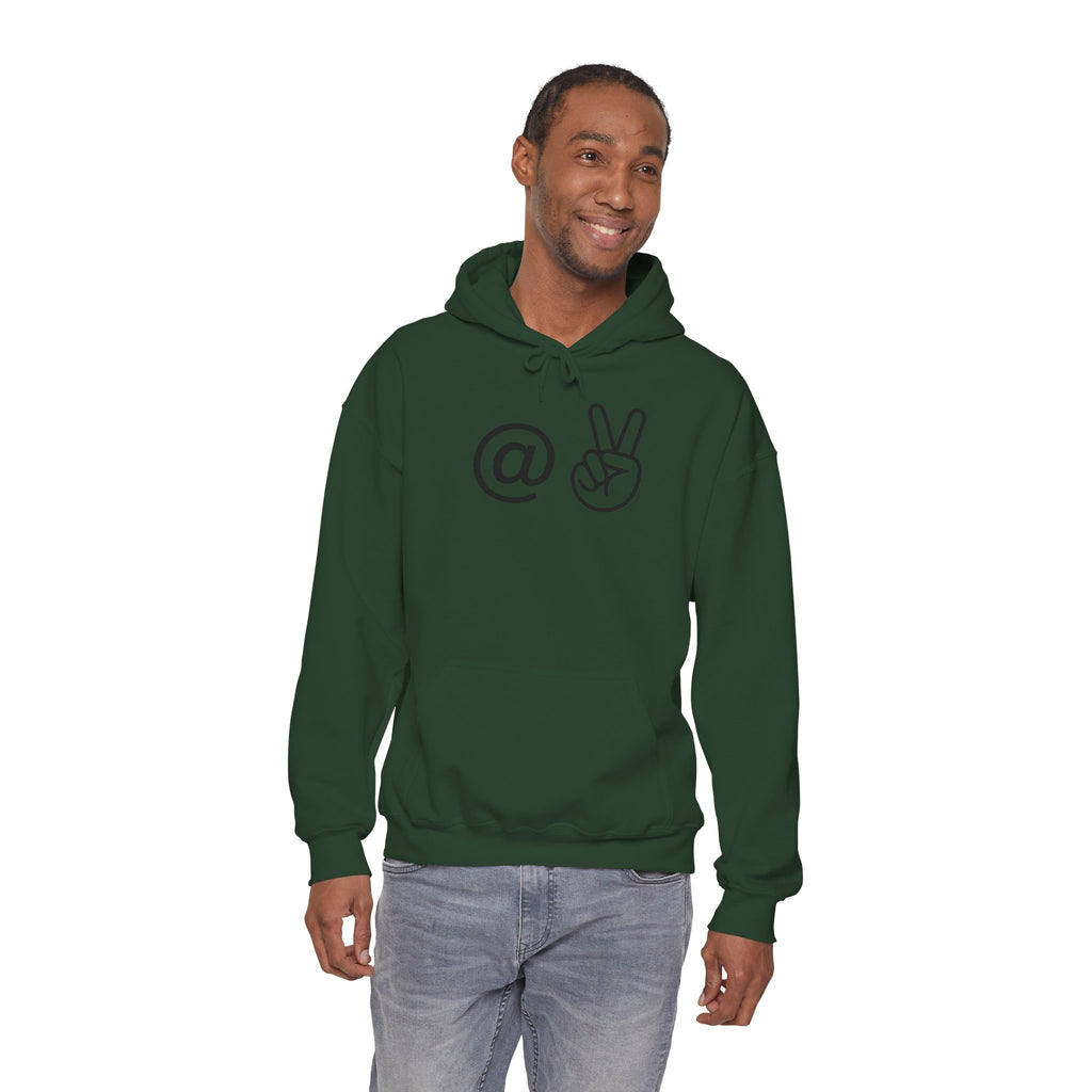 At Peace Minimal Hand Graphic Hoodie — Peaceful Vibes Unisex Hoodie