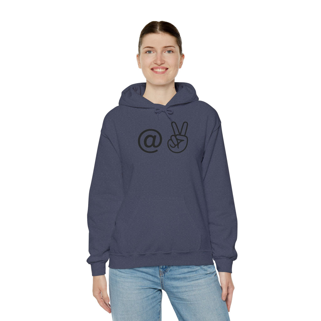 At Peace Minimal Hand Graphic Hoodie — Peaceful Vibes Unisex Hoodie
