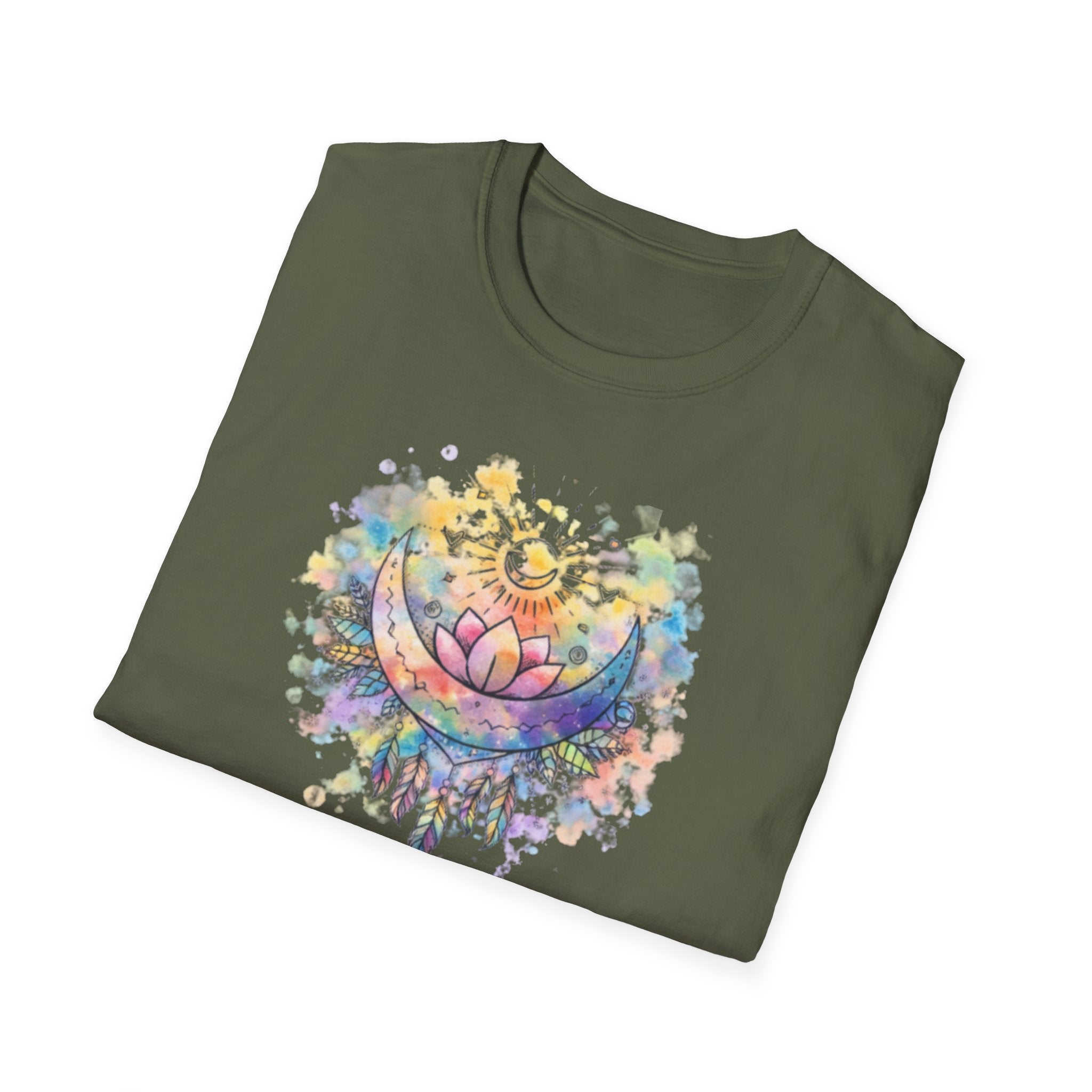 Lotus Dreamcatcher Watercolor T-Shirt — Sun & Feather Spiritual Tee