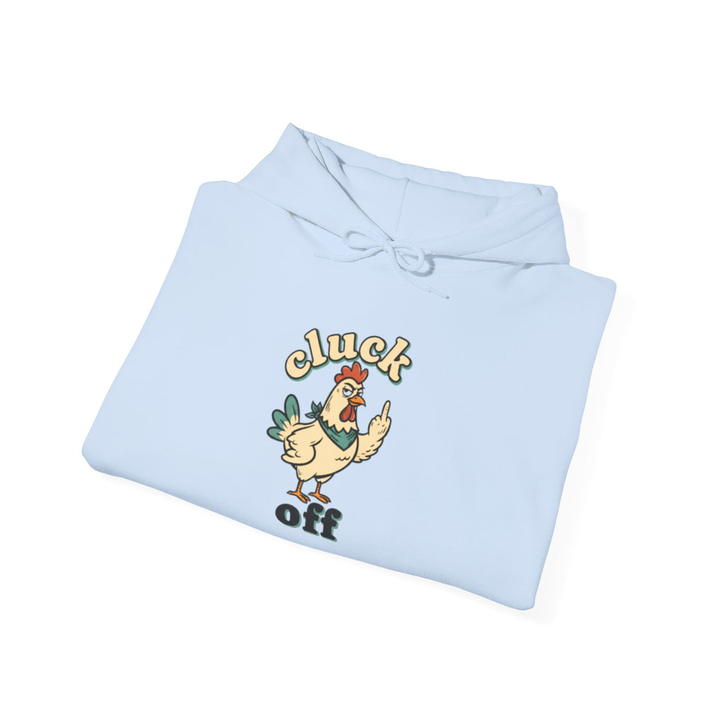 'Cluck Off' Chicken Hoodie – Funny Retro Farm Animal Pullover