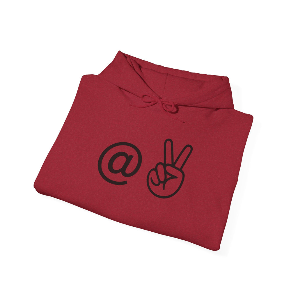 At Peace Minimal Hand Graphic Hoodie — Peaceful Vibes Unisex Hoodie