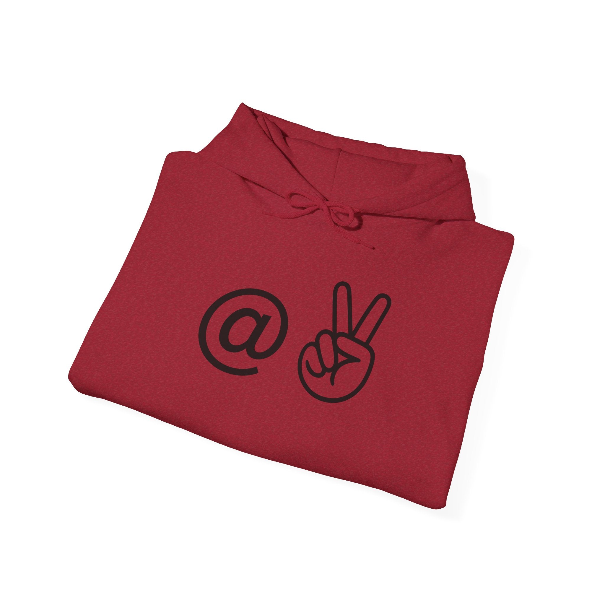 At Peace Minimal Hand Graphic Hoodie — Peaceful Vibes Unisex Hoodie