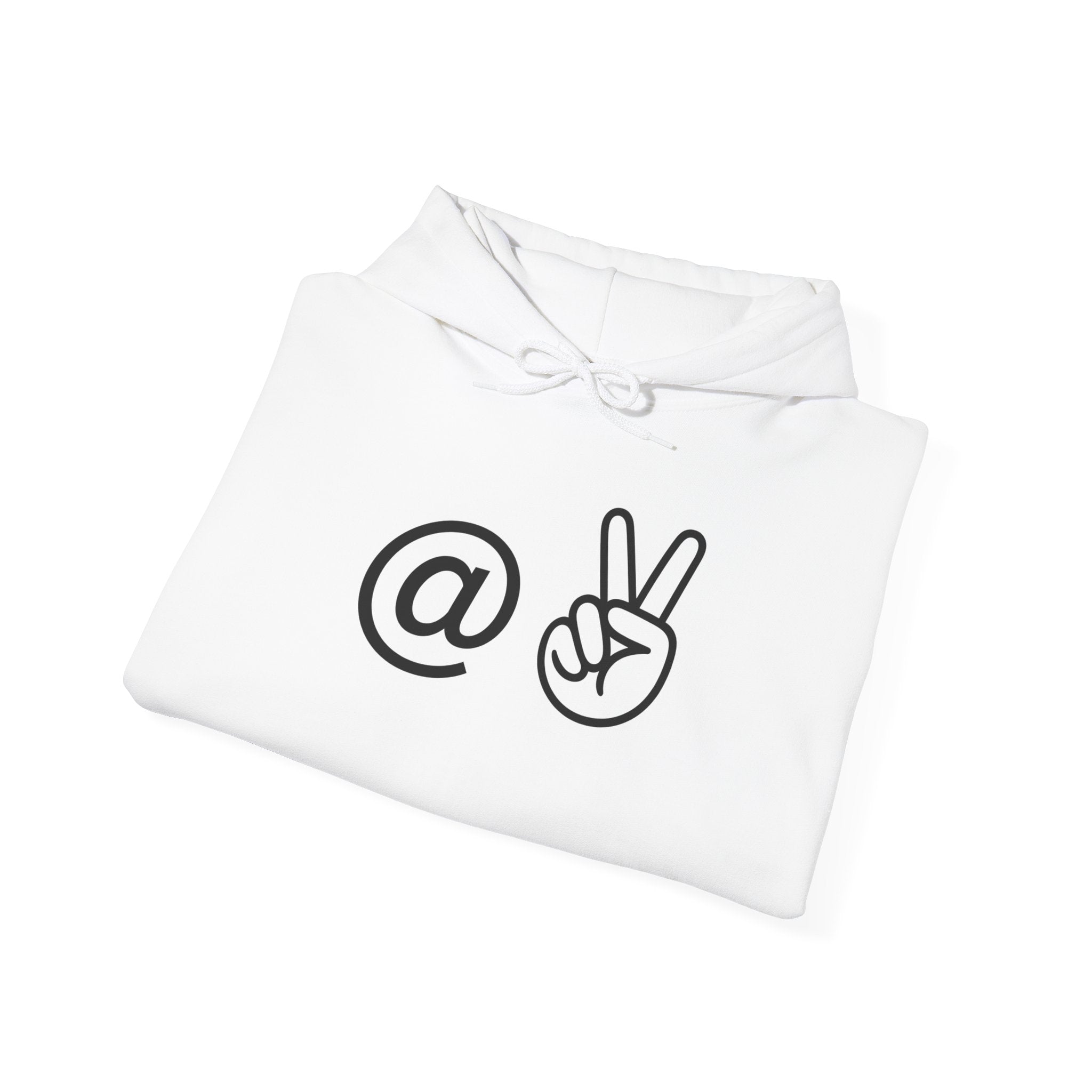 At Peace Minimal Hand Graphic Hoodie — Peaceful Vibes Unisex Hoodie