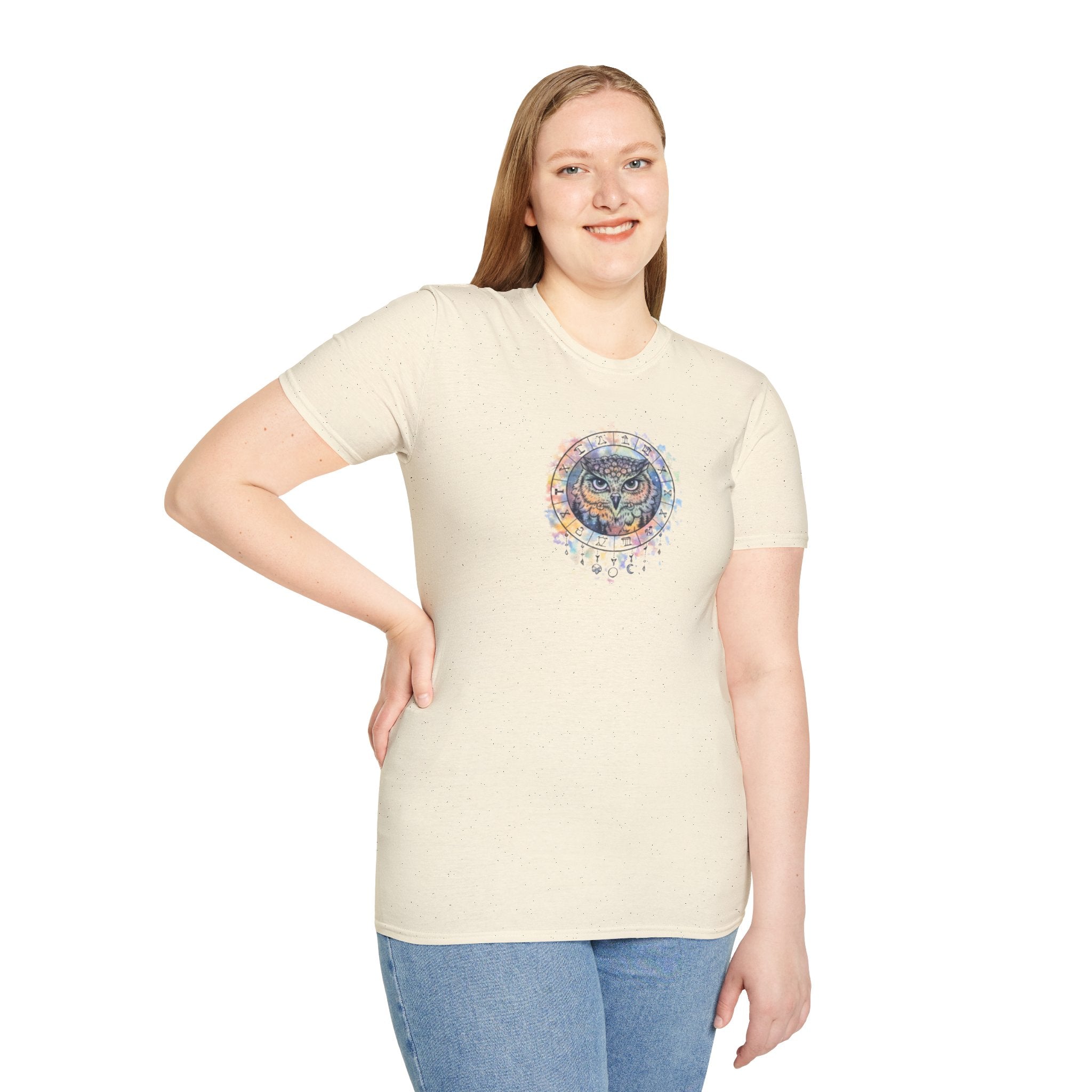Watercolor Owl Mandala Spiritual T-Shirt Unisex