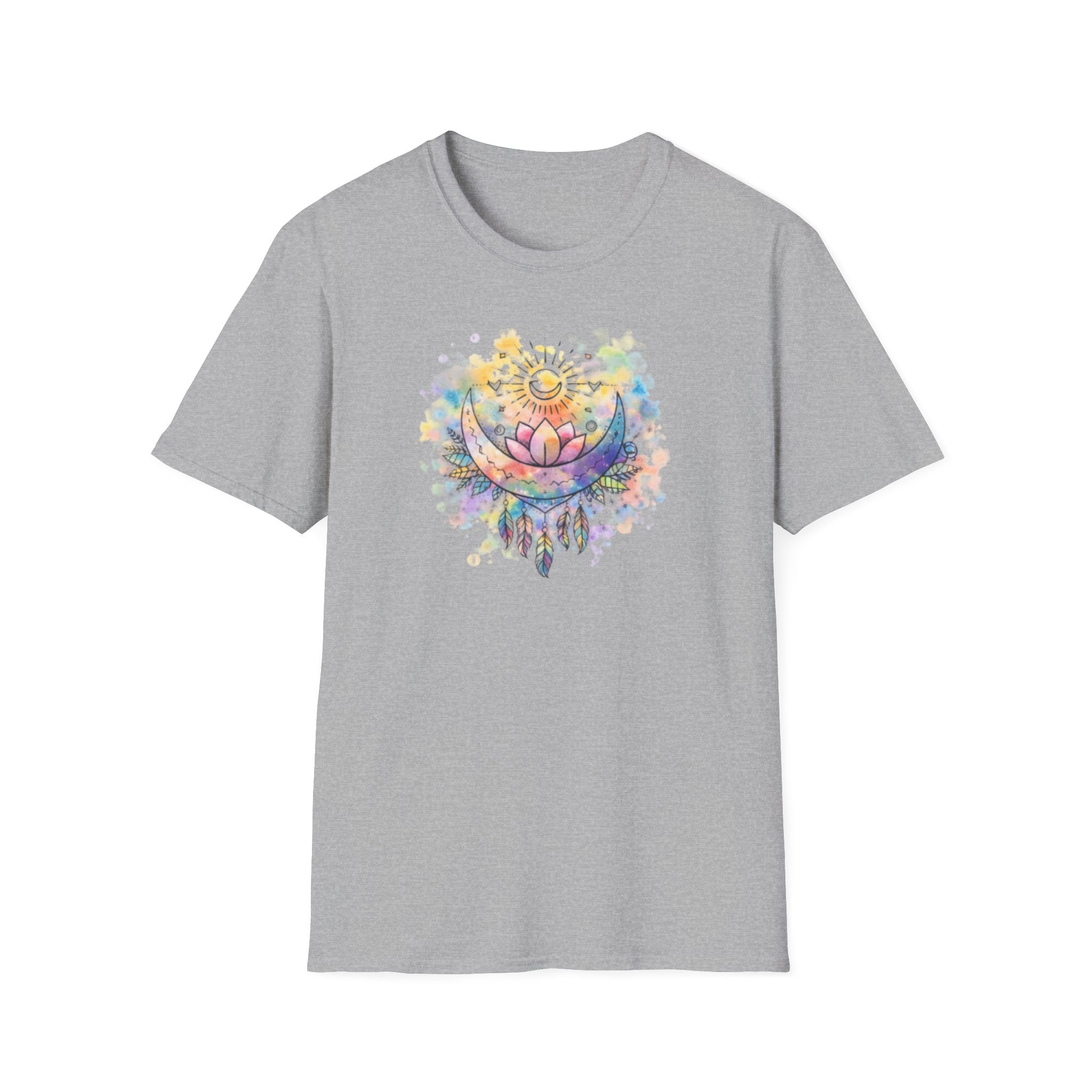Lotus Dreamcatcher Watercolor T-Shirt — Sun & Feather Spiritual Tee