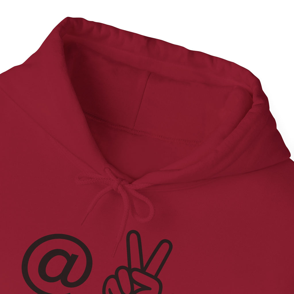 At Peace Minimal Hand Graphic Hoodie — Peaceful Vibes Unisex Hoodie