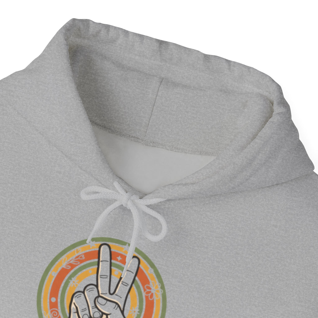 Peace Sign Hoodie — Retro Vibe Peace Hand Graphic Sweatshirt
