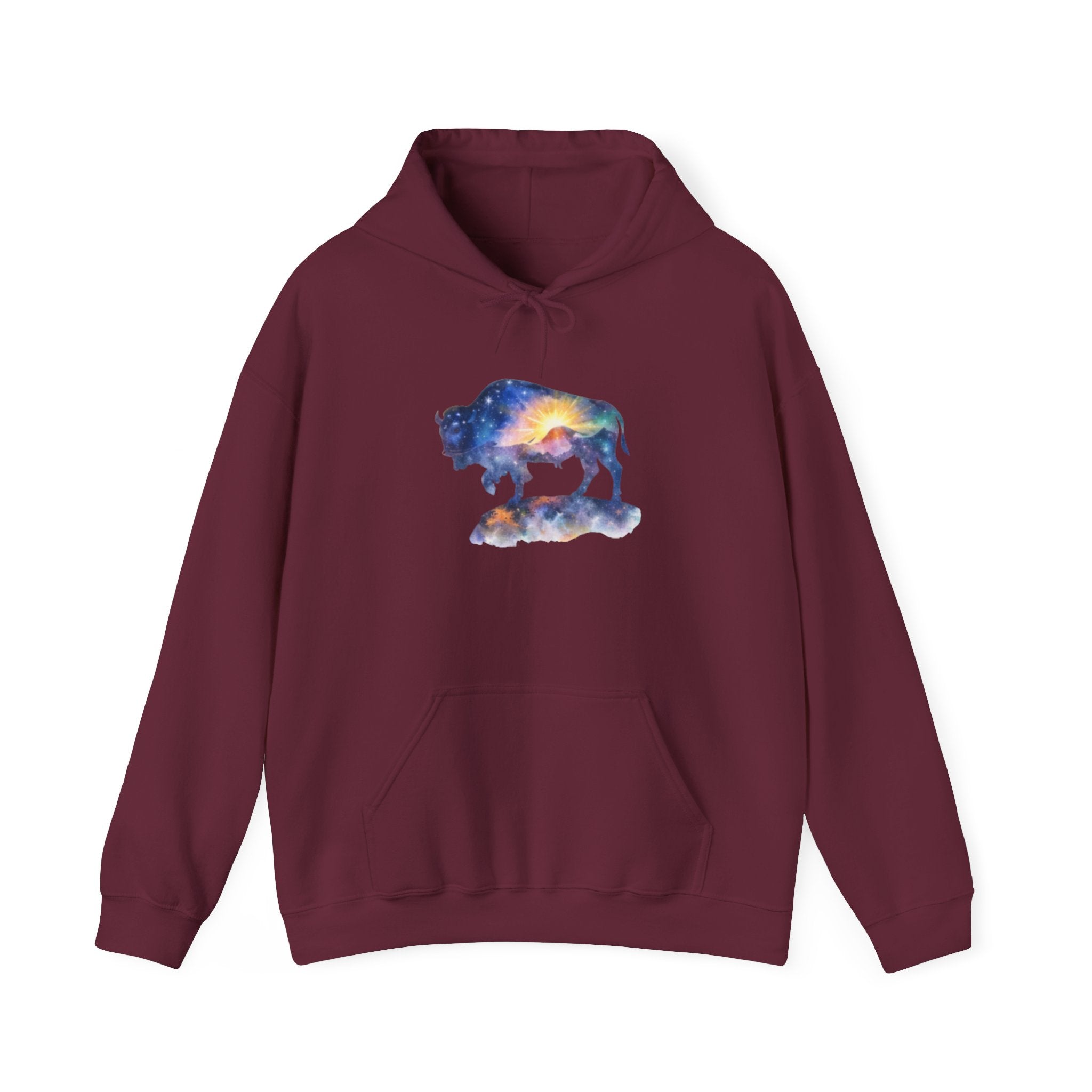 Colorful Bison Graphic Pullover