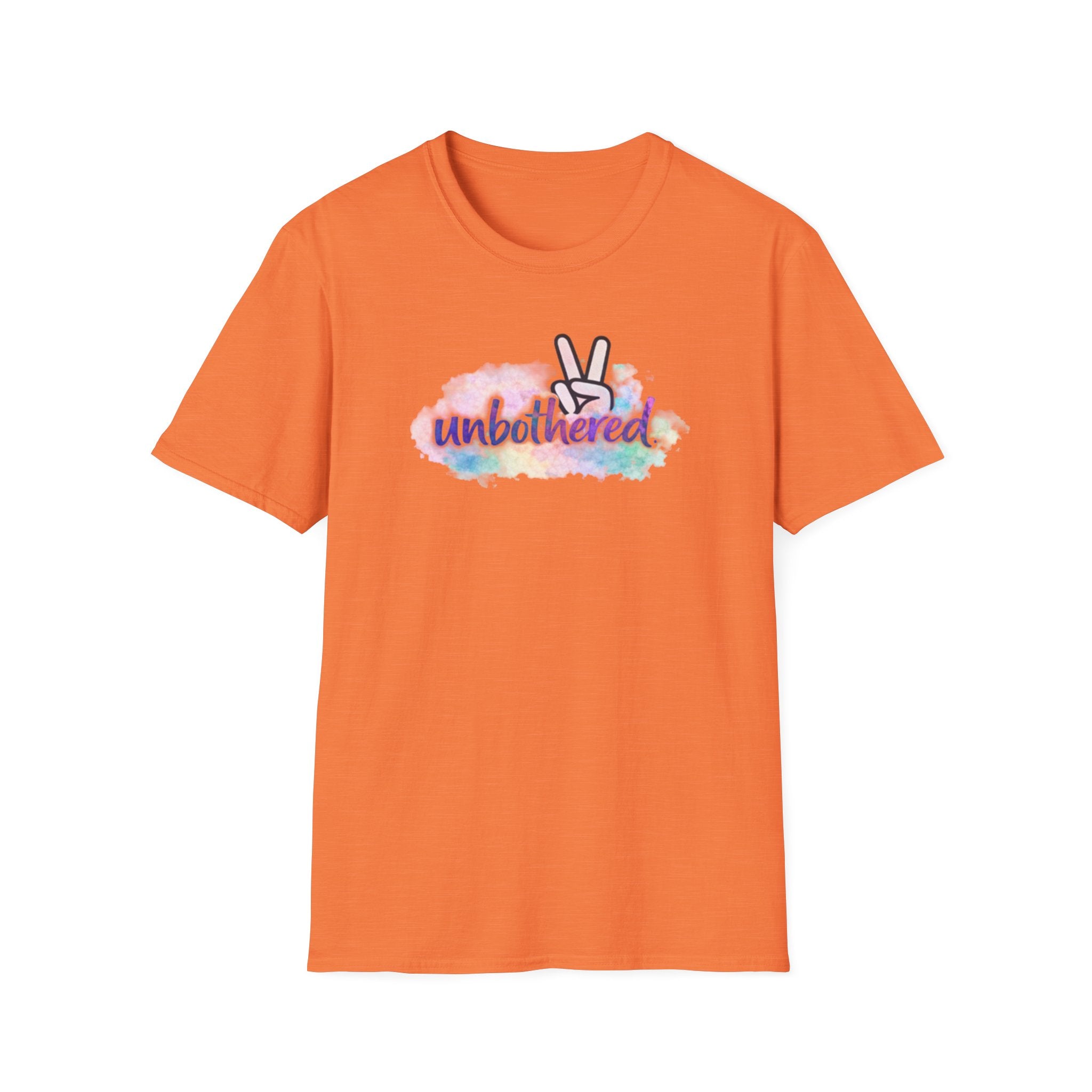 Unbothered Peace Sign T‑Shirt — Colorful Watercolor Graphic Tee