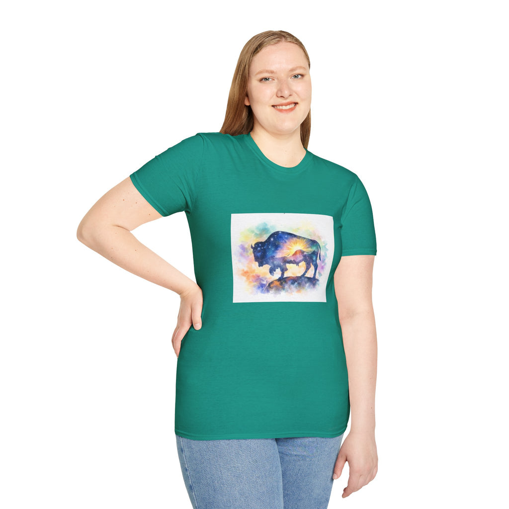 Colorful Watercolor Bison T-Shirt