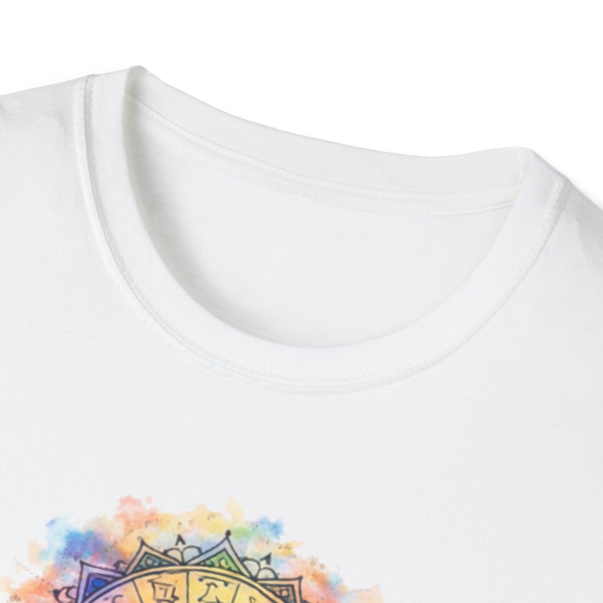 Sun & Moon Zodiac T-Shirt — Watercolor Astrological Mandala Tee