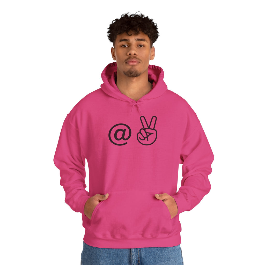 At Peace Minimal Hand Graphic Hoodie — Peaceful Vibes Unisex Hoodie