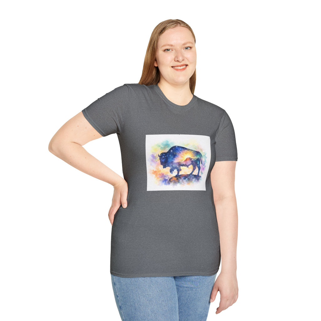 Colorful Watercolor Bison T-Shirt