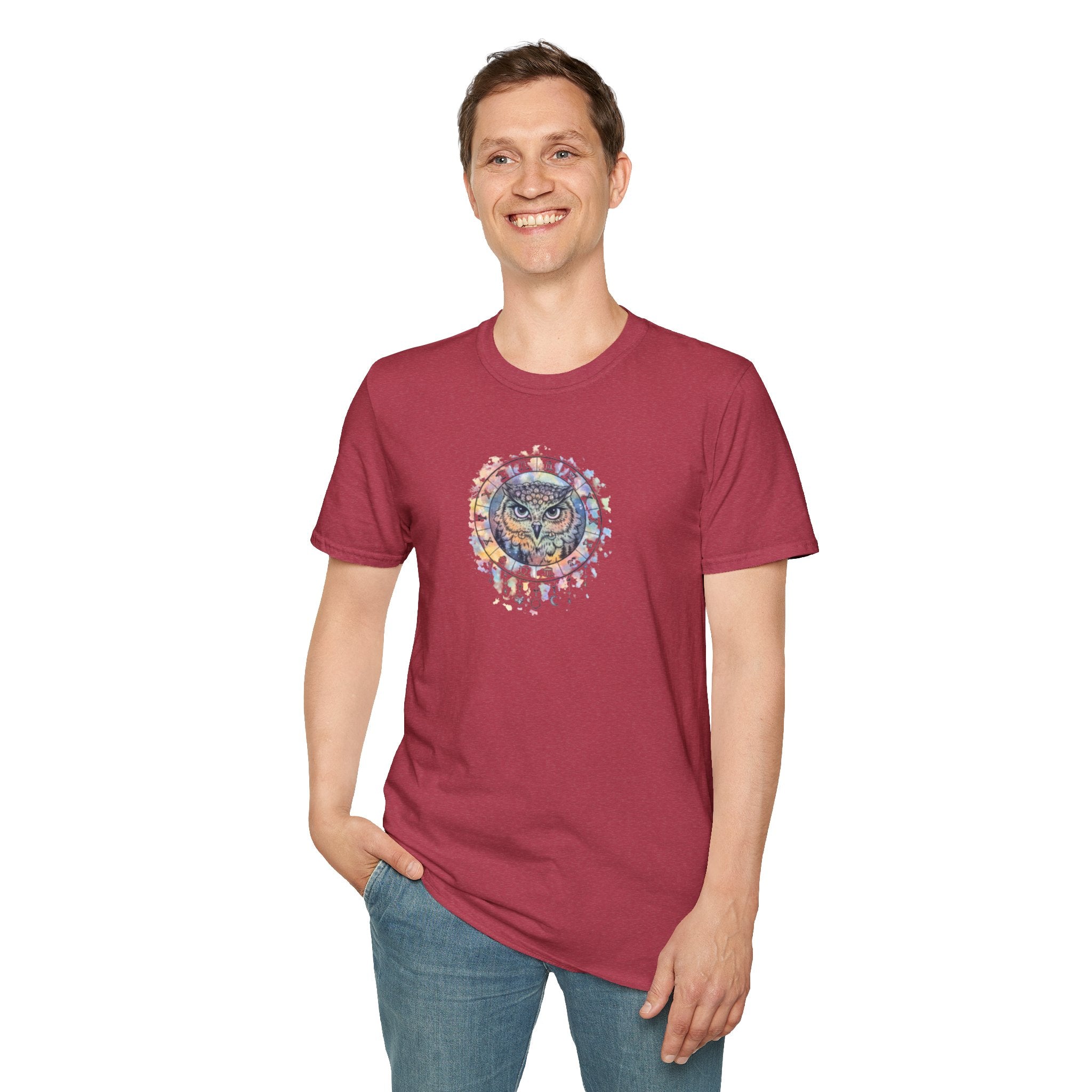 Watercolor Owl Mandala Spiritual T-Shirt Unisex