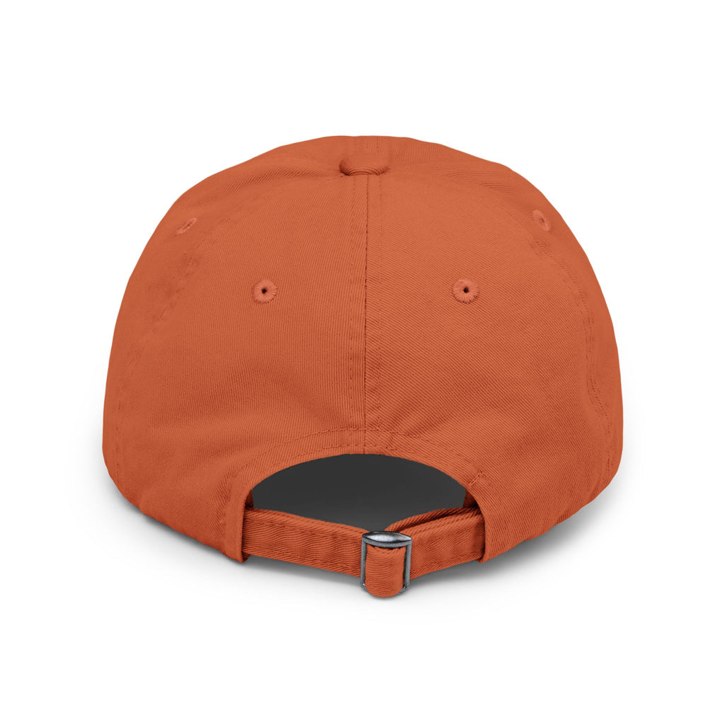 Distressed Cap with Watercolor Lotus & Crescent Moon — Boho Yoga Hat
