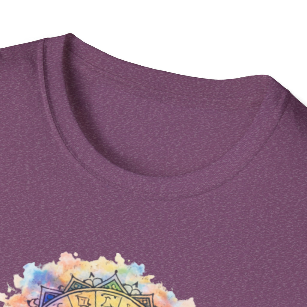 Sun & Moon Zodiac T-Shirt — Watercolor Astrological Mandala Tee