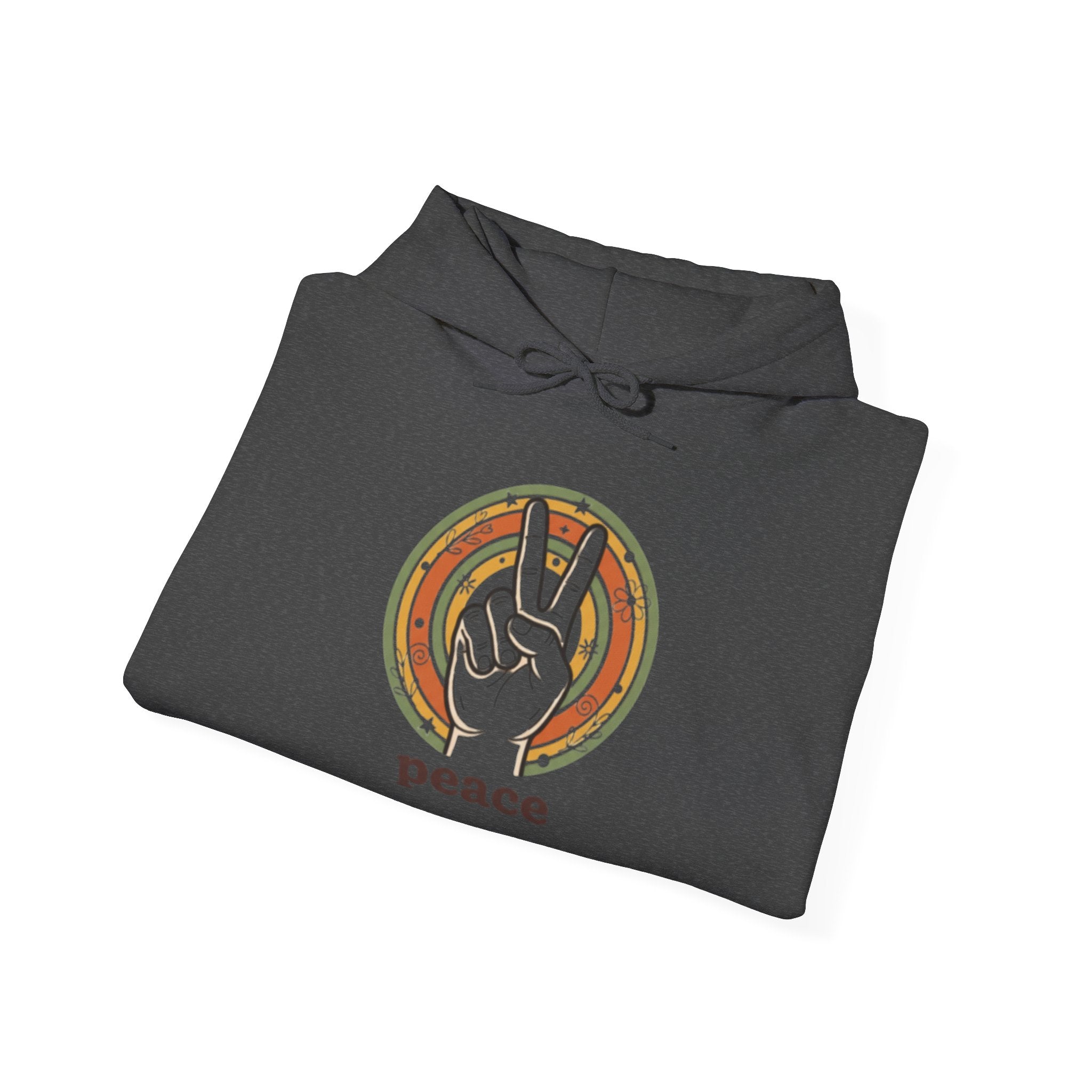 Peace Sign Hoodie — Retro Vibe Peace Hand Graphic Sweatshirt