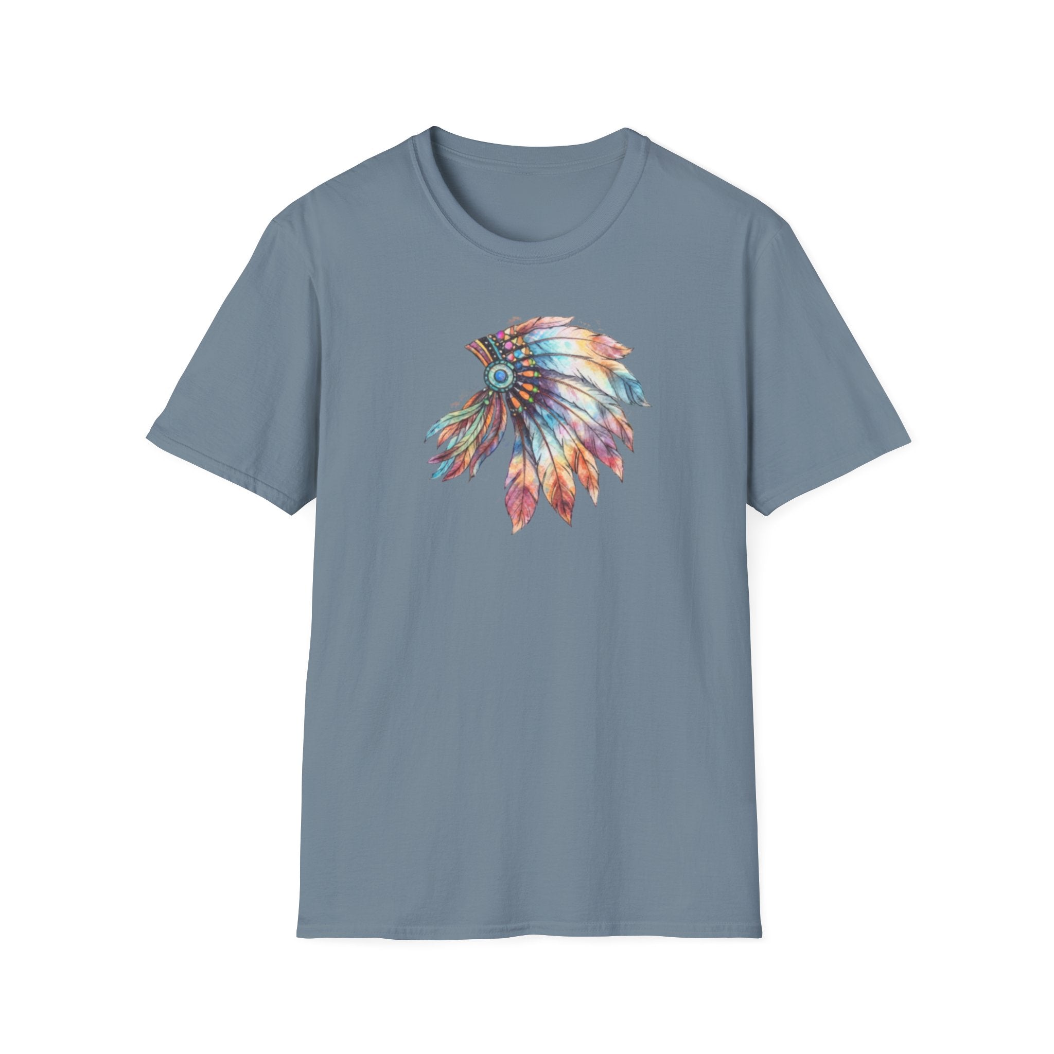 Native American Watercolor Headdress T-Shirt