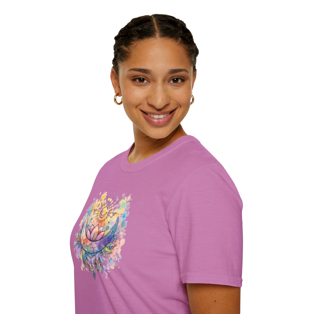 Lotus Dreamcatcher Watercolor T-Shirt — Sun & Feather Spiritual Tee