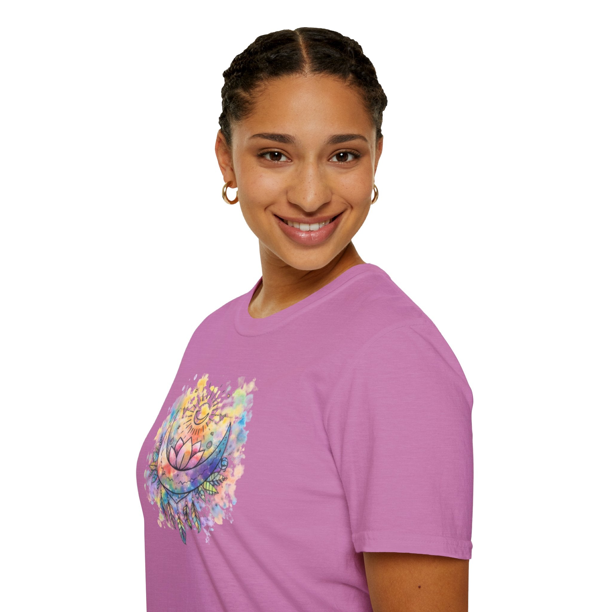 Lotus Dreamcatcher Watercolor T-Shirt — Sun & Feather Spiritual Tee