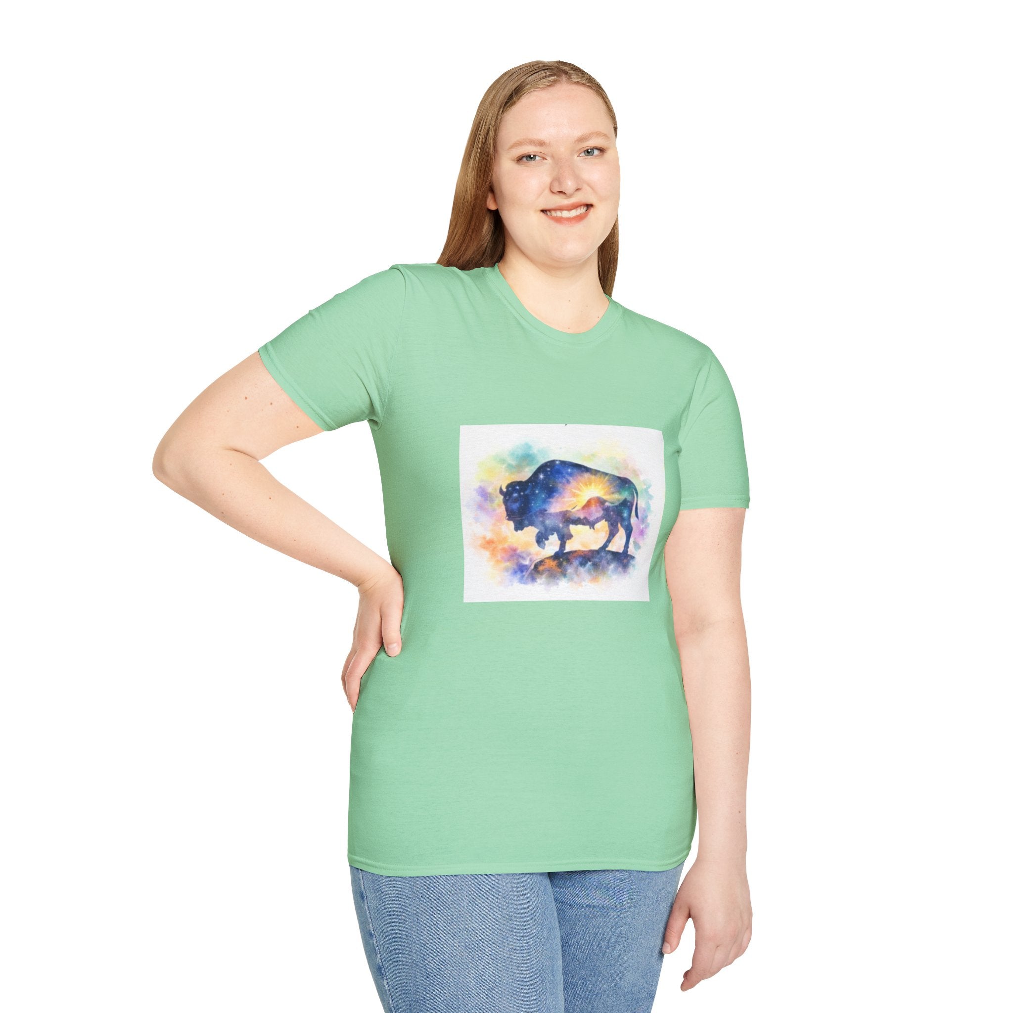 Colorful Watercolor Bison T-Shirt