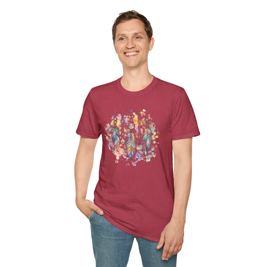 Watercolor Dreamcatcher T-Shirt — Boho Feather Graphic Tee