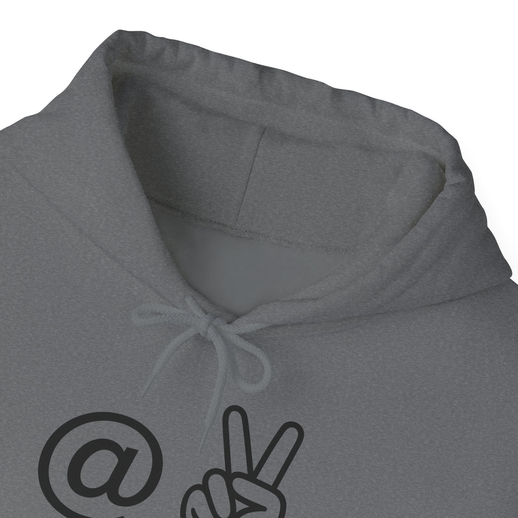 At Peace Minimal Hand Graphic Hoodie — Peaceful Vibes Unisex Hoodie