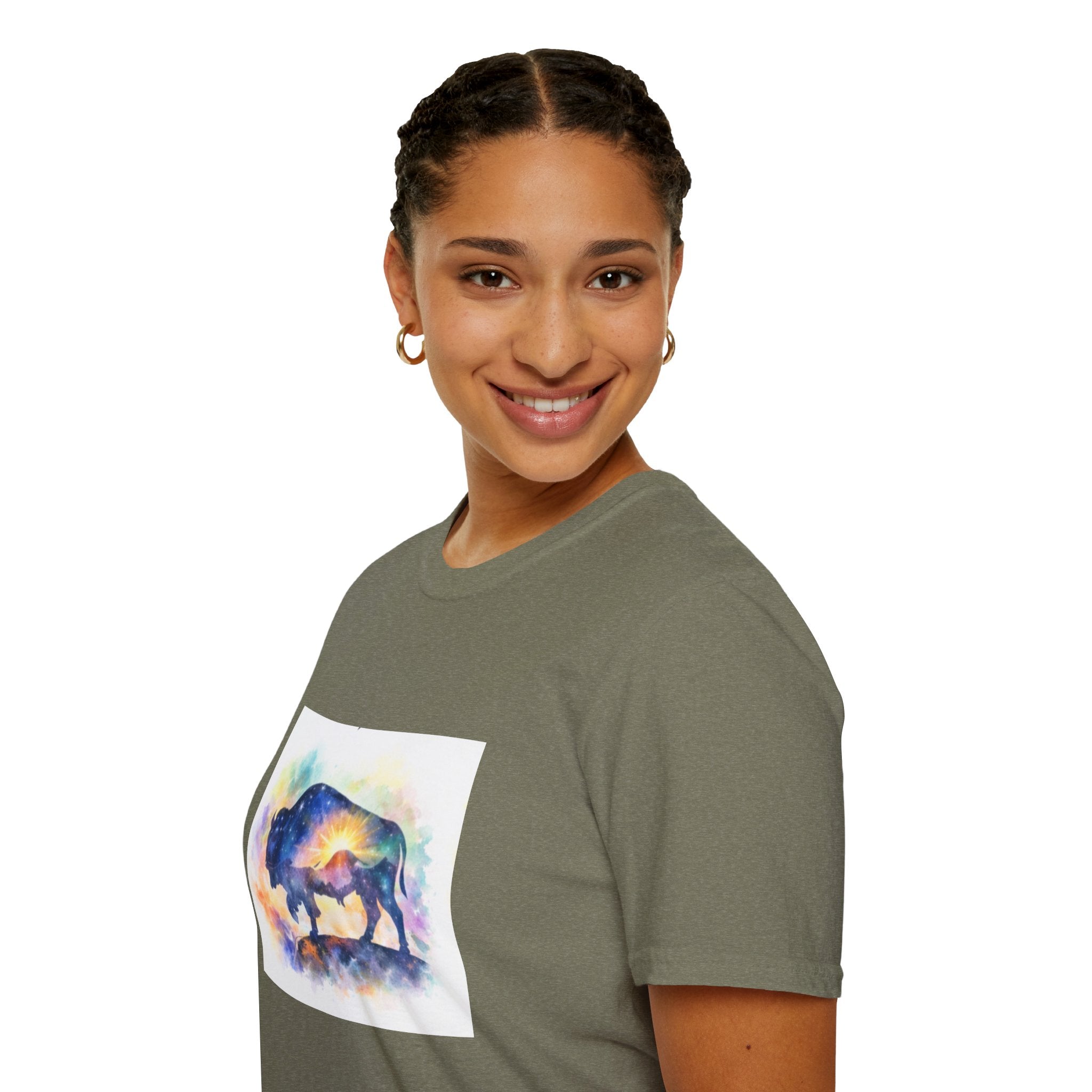 Colorful Watercolor Bison T-Shirt