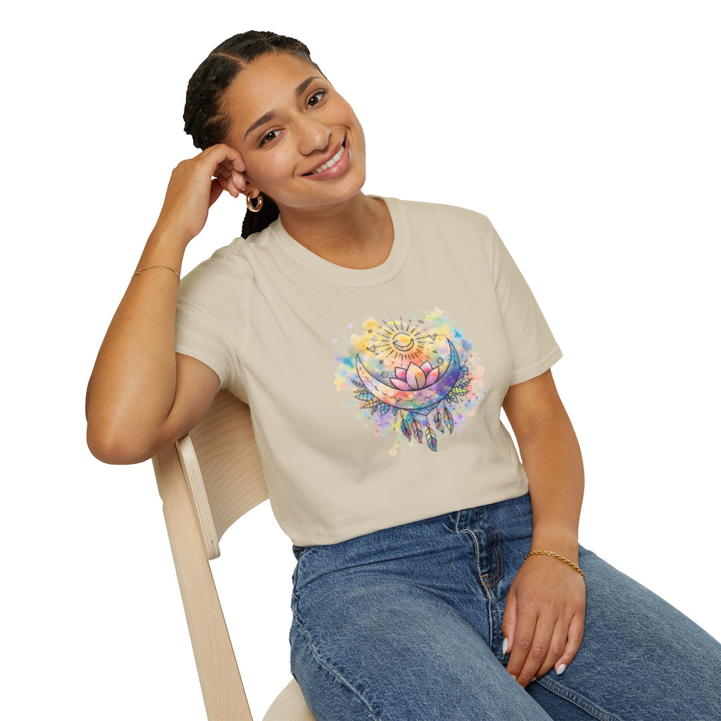 Lotus Dreamcatcher Watercolor T-Shirt — Sun & Feather Spiritual Tee