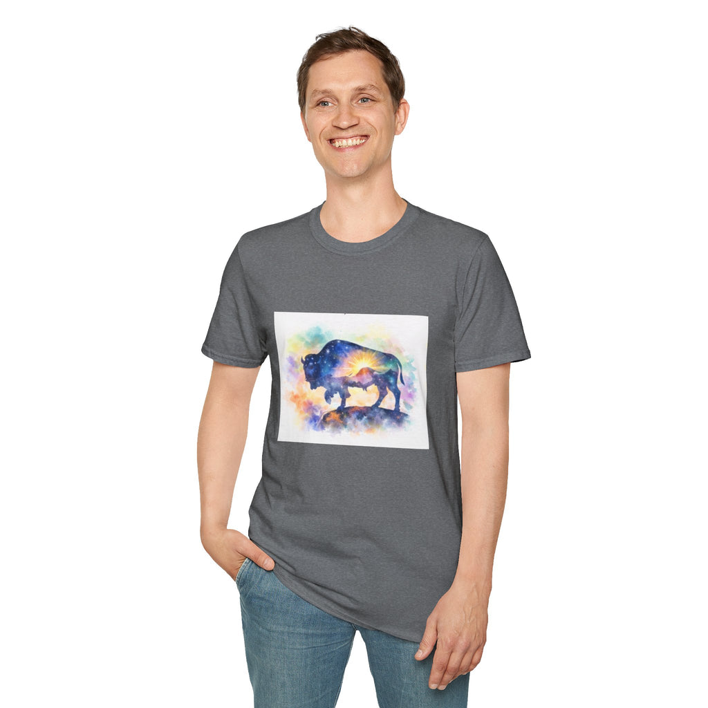 Colorful Watercolor Bison T-Shirt