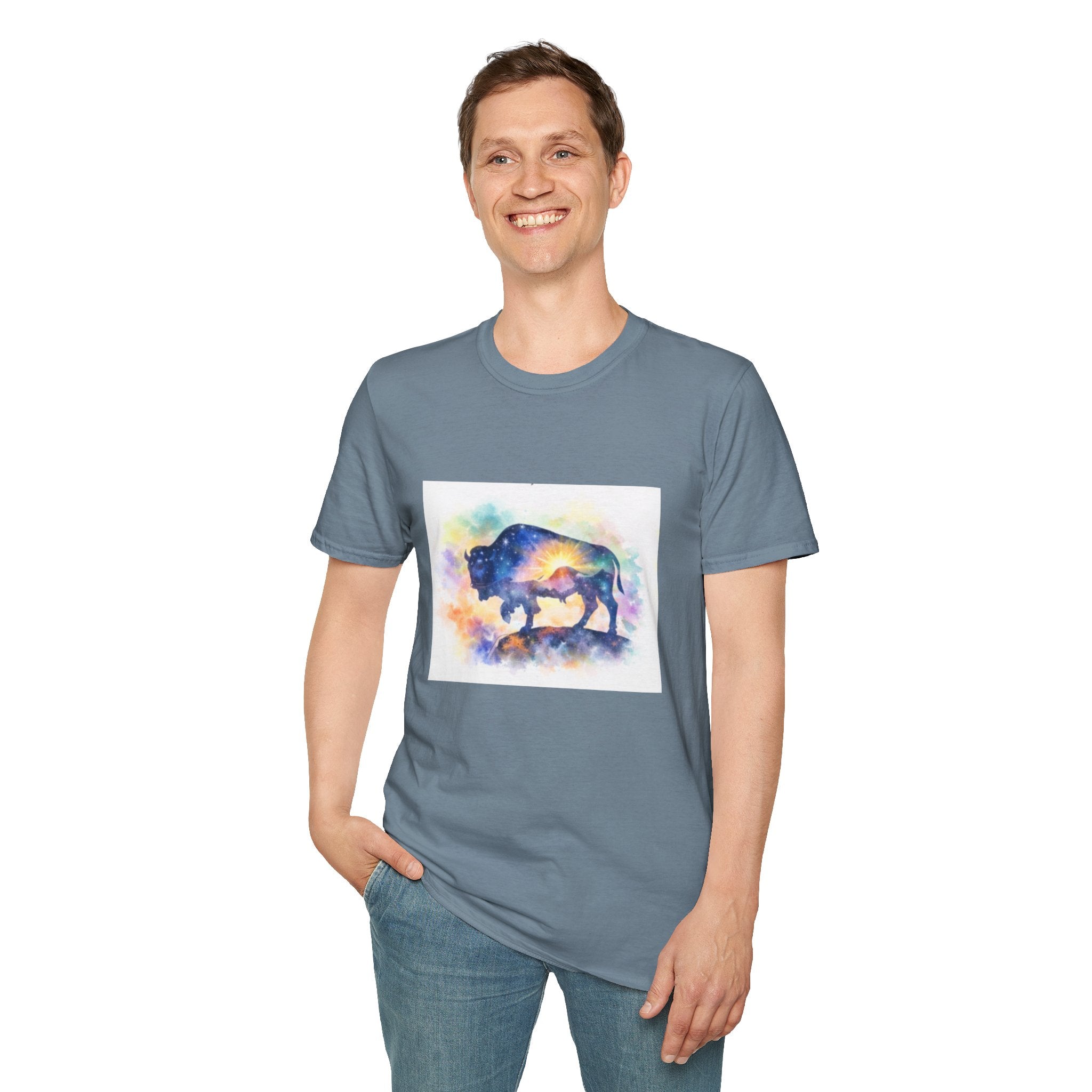 Colorful Watercolor Bison T-Shirt
