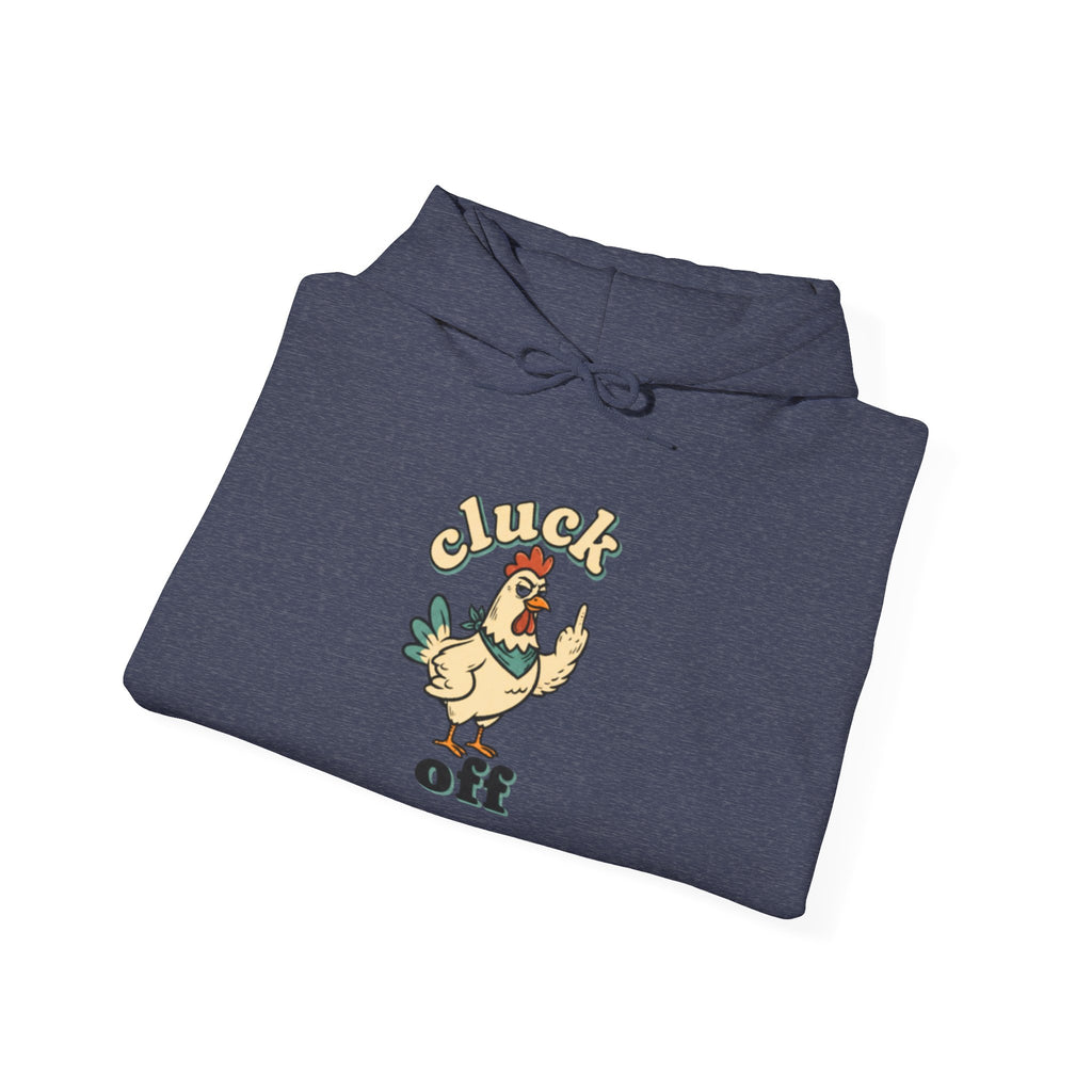 'Cluck Off' Chicken Hoodie – Funny Retro Farm Animal Pullover