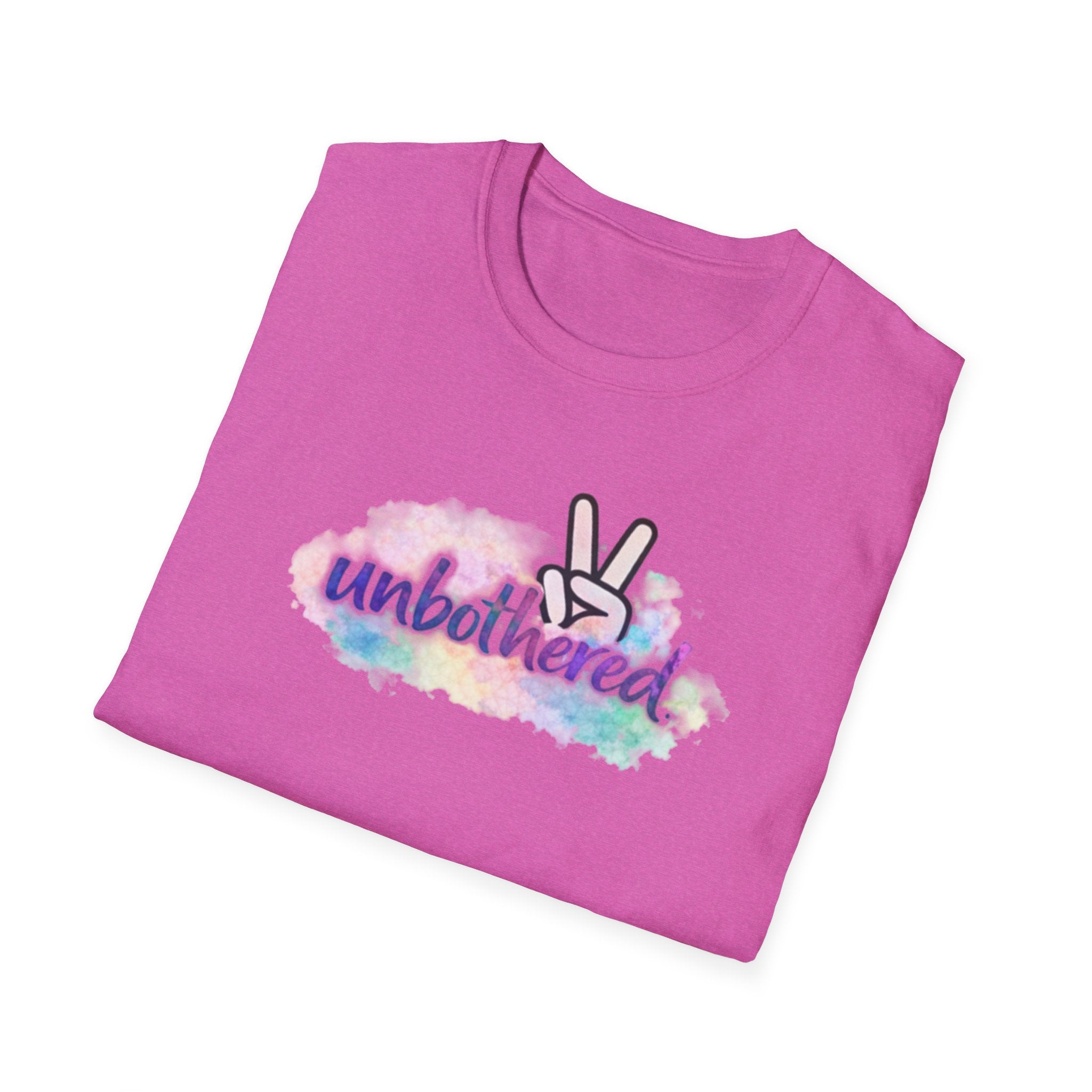 Unbothered Peace Sign T‑Shirt — Colorful Watercolor Graphic Tee