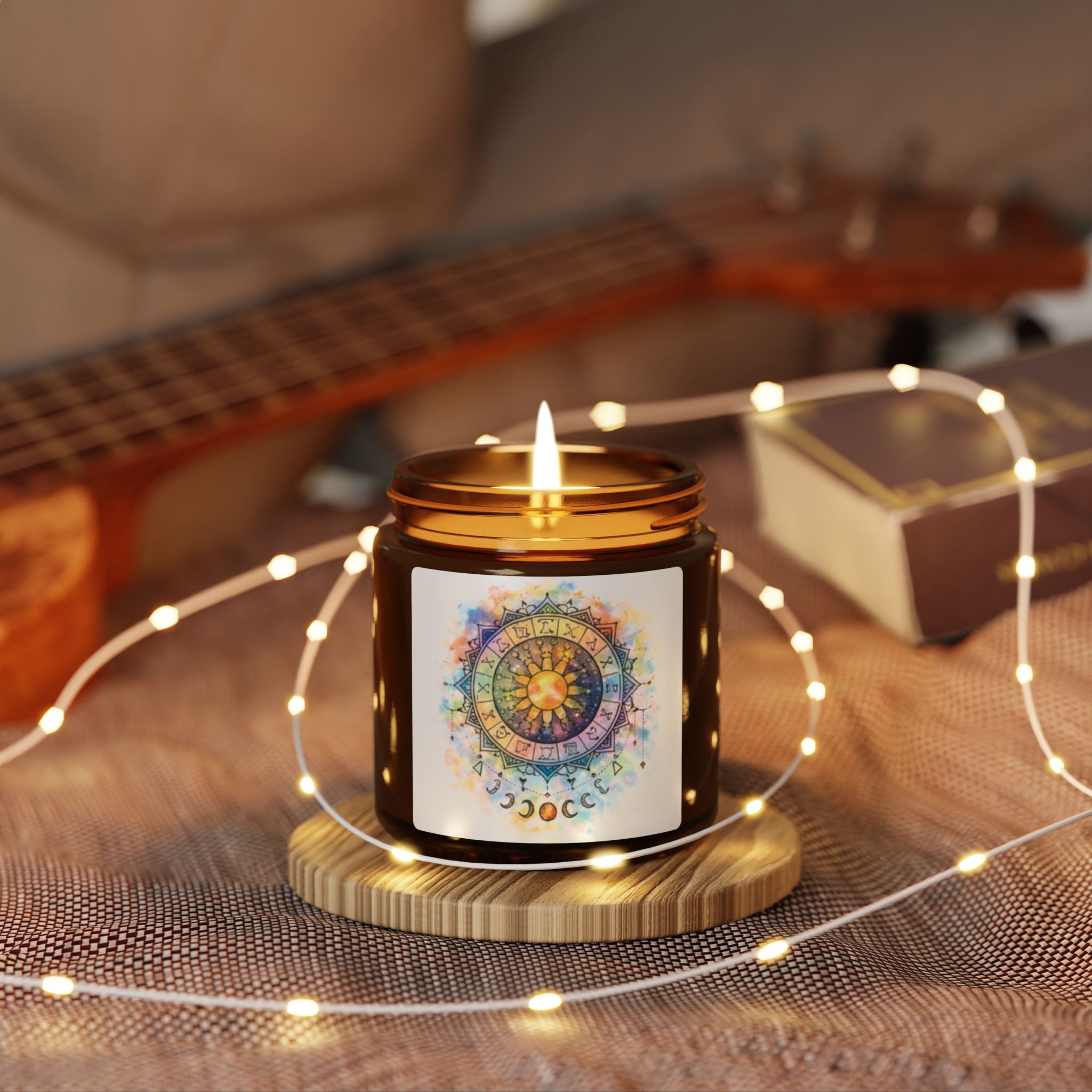 Zodiac Moon Mandala Soy Scented Candle (Multiple Sizes)