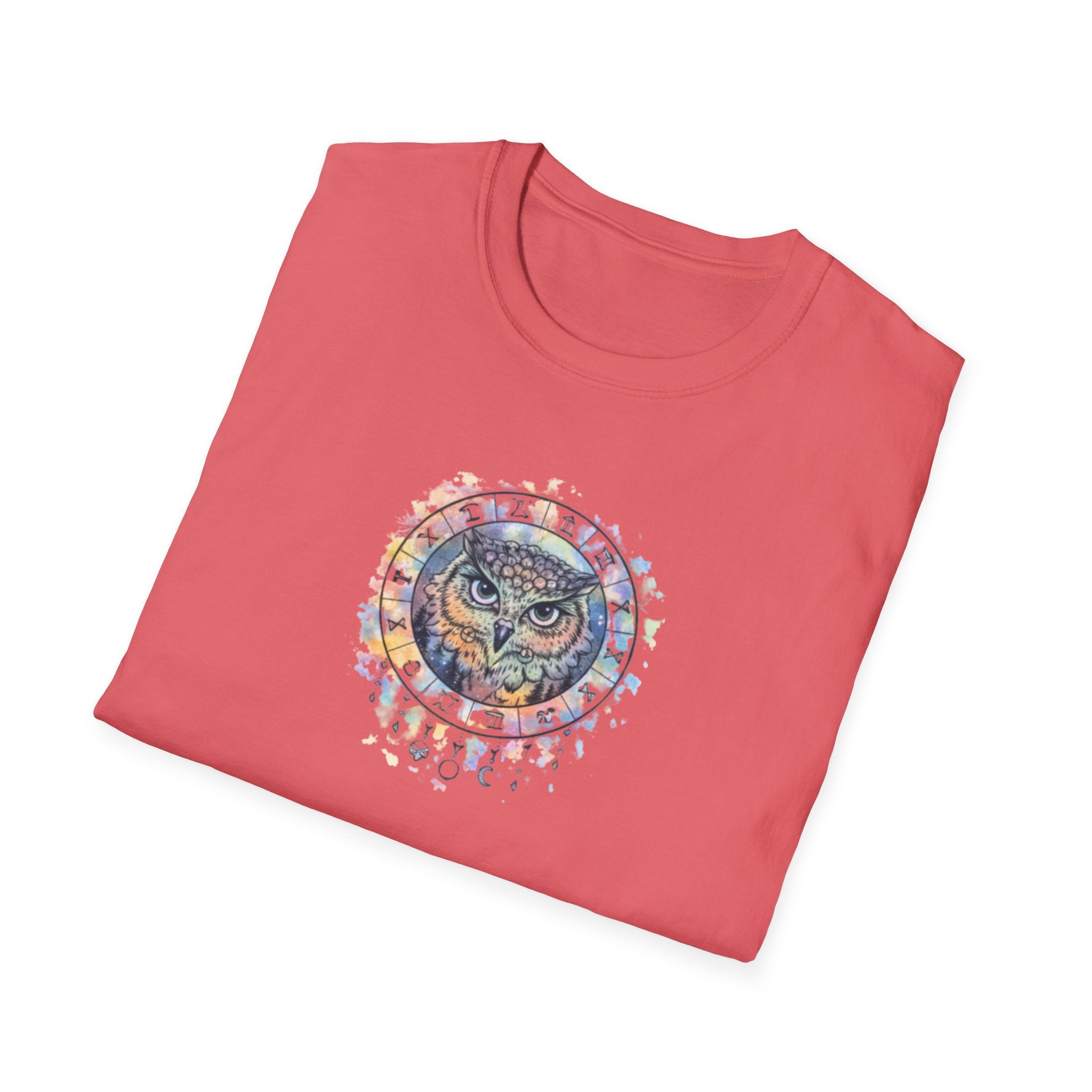 Watercolor Owl Mandala Spiritual T-Shirt Unisex
