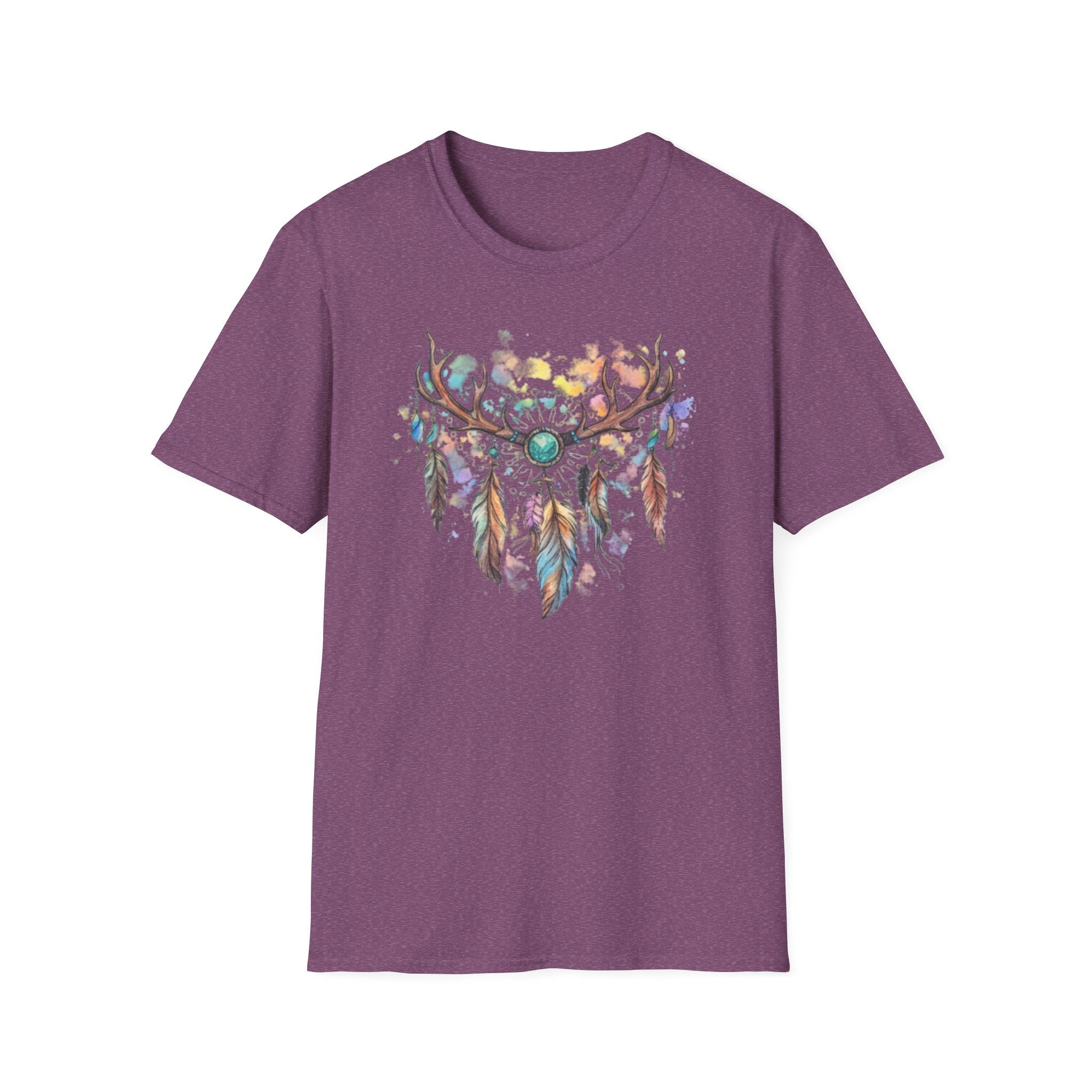 Boho Antler Dreamcatcher Watercolor T-Shirt