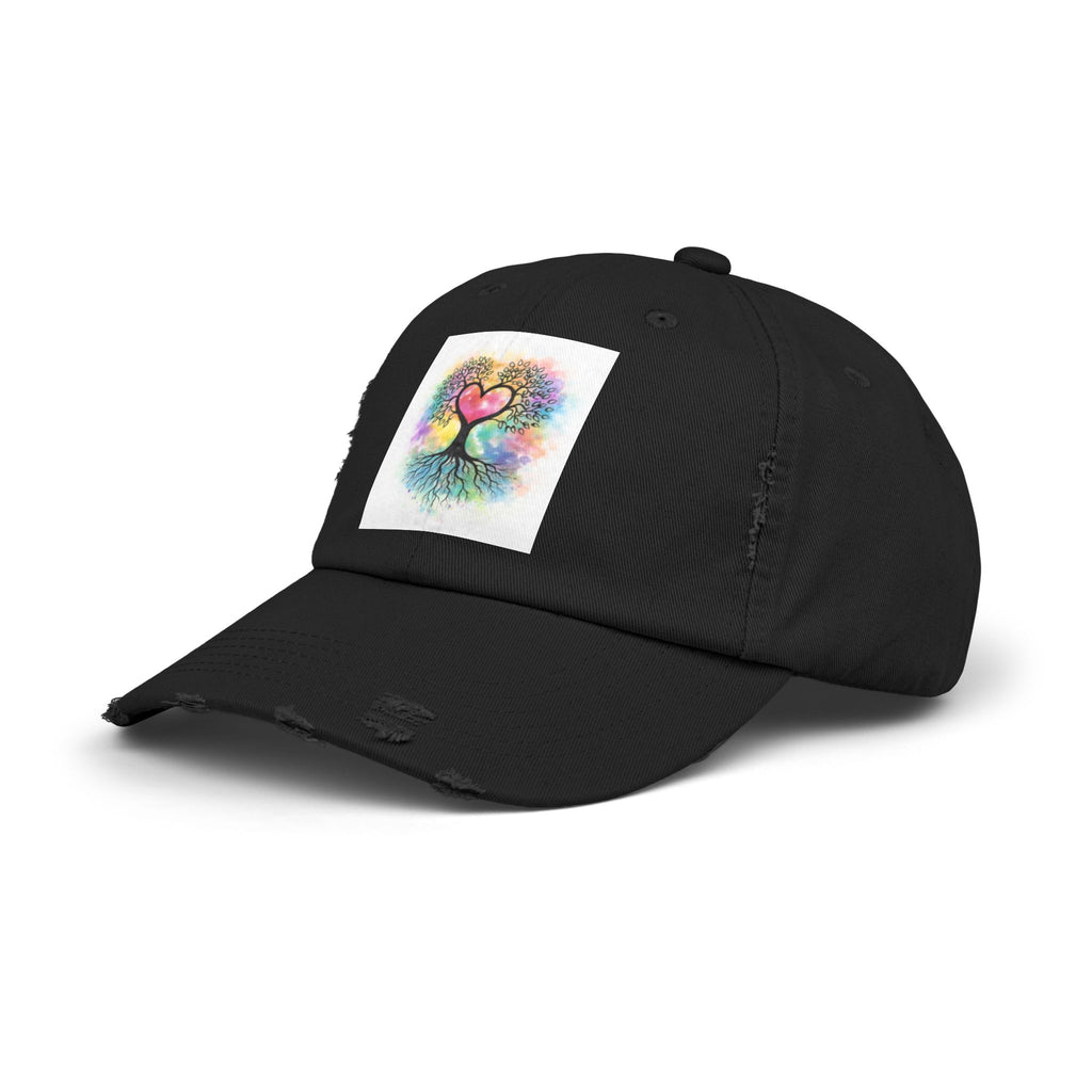 Water color Tree of Life Distressed Hat