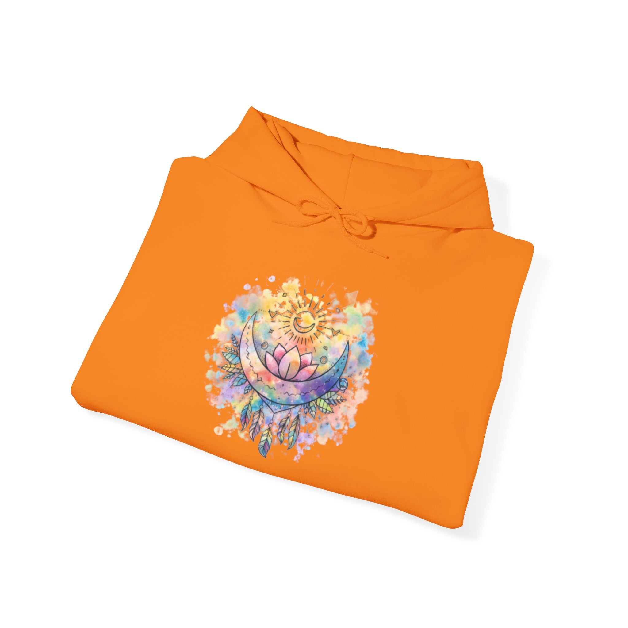 Lotus Watercolor Hoodie – Boho Spiritual Yoga Sweatshirt