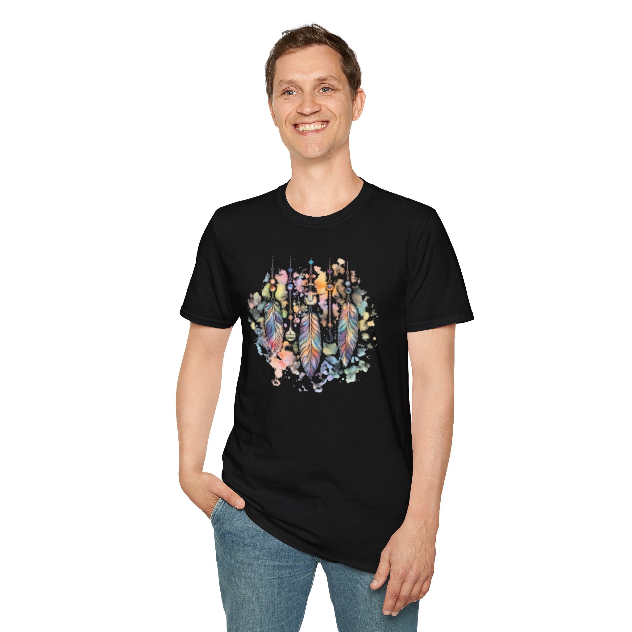 Watercolor Dreamcatcher T-Shirt — Boho Feather Graphic Tee