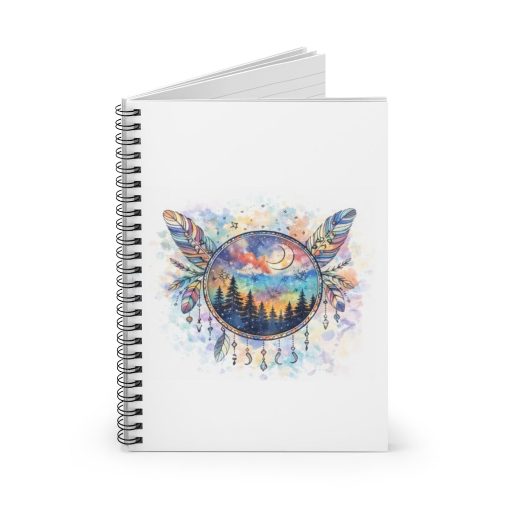 Watercolor Dreamcatcher Forest Spiral Notebook