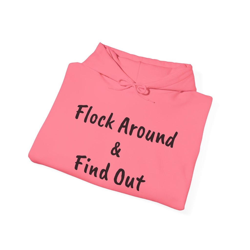 Flock Around & Find Out Hoodie | Funny Typography Pullover
