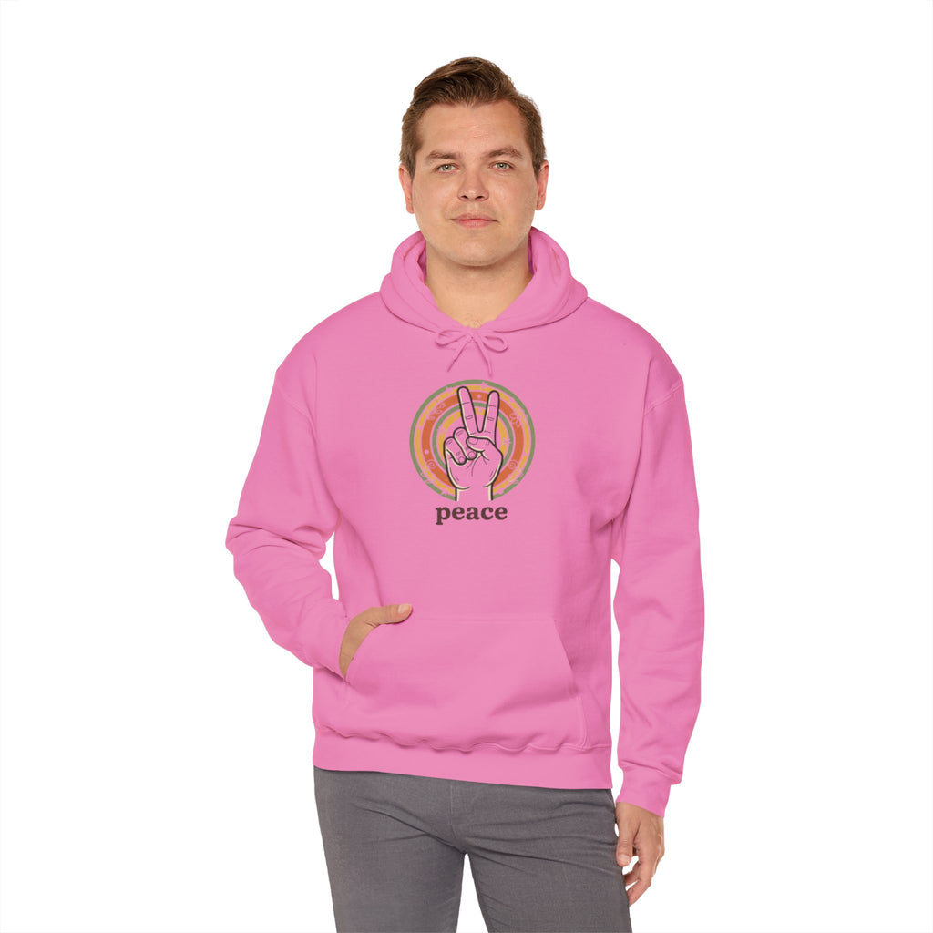 Peace Sign Hoodie — Retro Vibe Peace Hand Graphic Sweatshirt